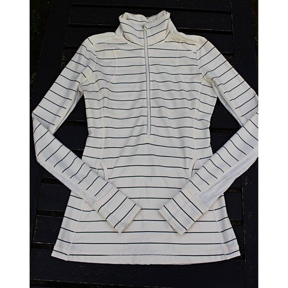 Lululemon - 6 - Star Runner 1/2-Zip Pullover in Slolom Stripe Angel Wing - LACE - Picture 6 of 13